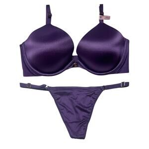 Victoria's Secret Very Sexy Smooth Lightly Lined Demi Bra and Panty Set 34DD